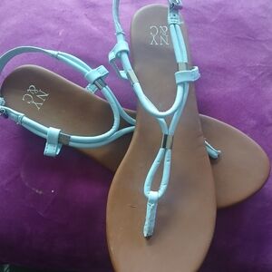 New York & Company Light Blue Strappy Sandals